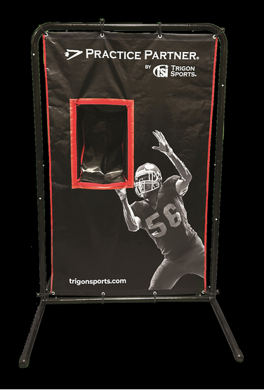 Football side of the Practice Partner™ Dual Sport Canvas Catcher