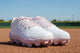 Under Armour Girls Glyde Sola RM Jr. Fastpitch Molded Cleat - White/Pink