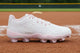 Under Armour Girls Glyde Sola RM Jr. Fastpitch Molded Cleat - White/Pink