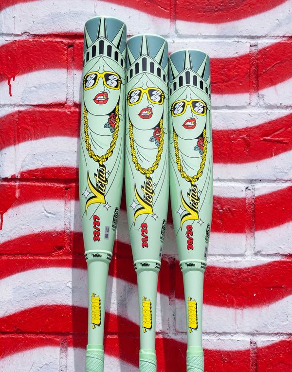 Three Victus Nova Lit Beacon USSSA Baseball Bats