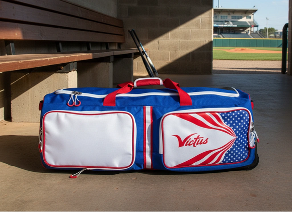 Side view of the Victus Player Wheeled Bag - We The People