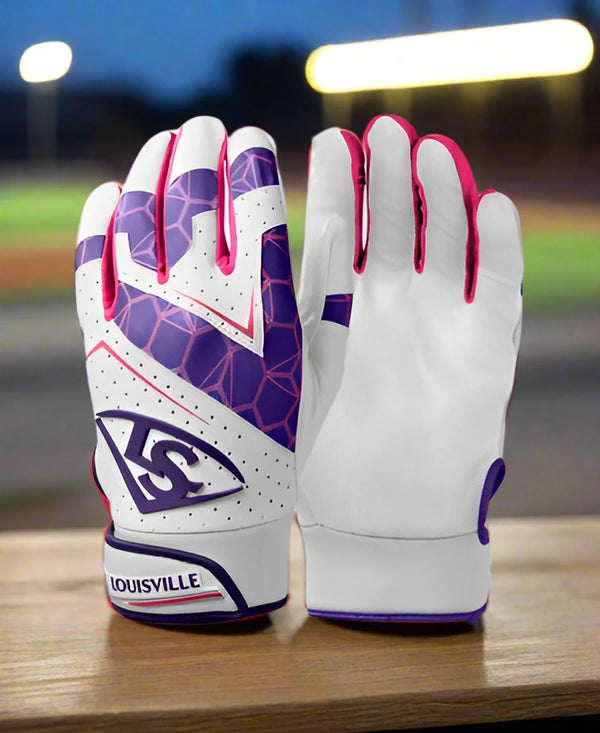 Louisville Slugger Genuine 2.0 Youth Batting Glove - Purple/Pink