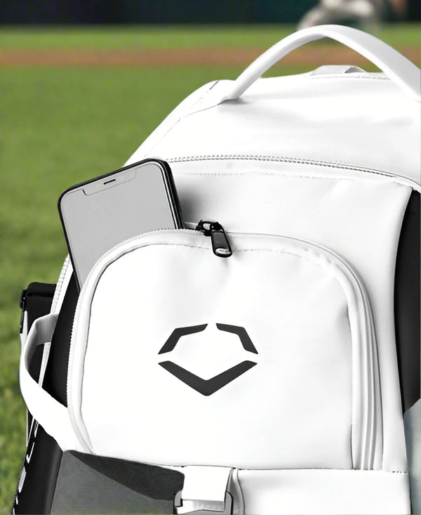 Close-up of the valuables pouch on the Evoshield Recruit Backpack