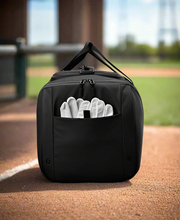 Side pocket of the Evoshield Tone Set Players Duffel Bag