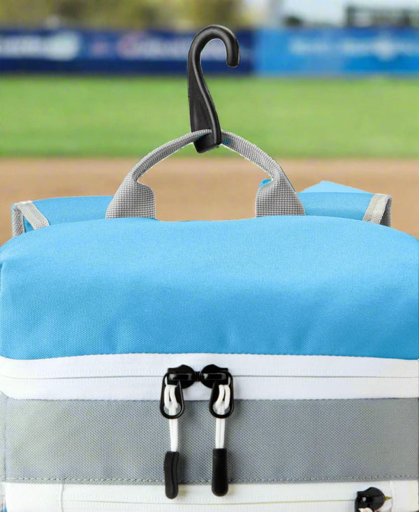 Close-up of the fence hook on the Louisville Slugger Powerized™ Stick Pack