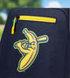 Close-up of the front zipper valuables pocket on the Louisville Slugger Savannah Bananas Powerized™ Stick Pack