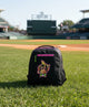 Close-up of the accessories zipper pouch on the Louisville Slugger Party Animals Powerized™ Stick Pack