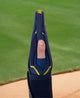 Side view of the Evoshield X-SRZ™ Savannah Bananas Sliding Mitt 2.0 with the thumb exposed