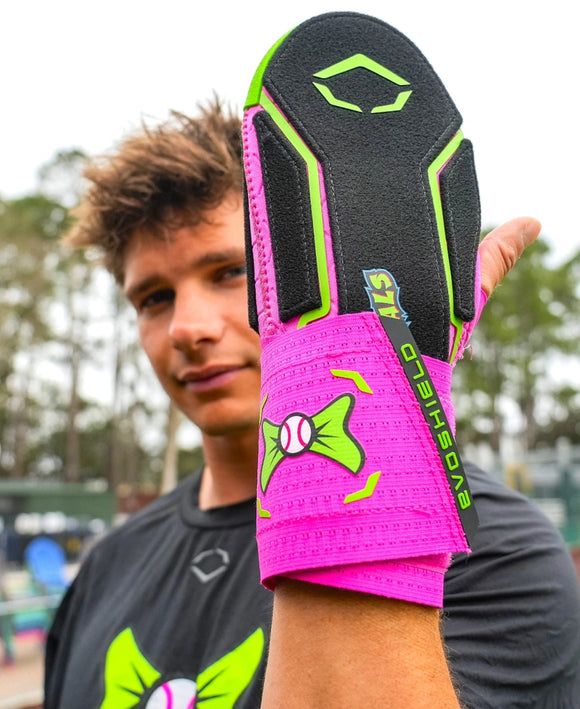 Player wearing the Evoshield X-SRZ™ Party Animals Sliding Mitt 2.0