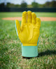 Evoshield Carbyne Batting Glove with Strap - Yellow/Seafoam/Red