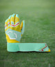 Evoshield Carbyne Batting Glove with Strap - Yellow/Seafoam/Red, with the strap extended