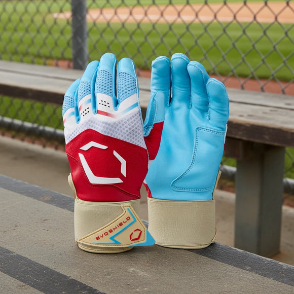 Evoshield Youth X-SRZ™ Carbyne Batting Glove with Strap - Red/White/Ice