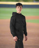 Model wearing the Evoshield Men's 365 Fleece Hoodie - Black