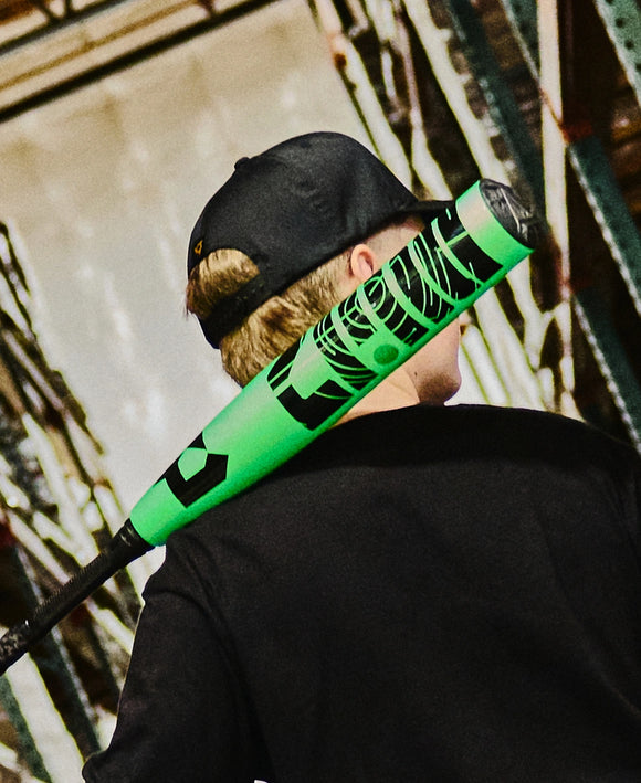 Player holding the 2026 DeMarini Zen USSSA Baseball Bat