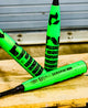 Three 2026 DeMarini Zen -5 USSSA Baseball Bats on a wooden surface