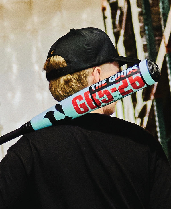 Player shouldering the 2026 DeMarini The Goods™ USSSA Baseball Bat
