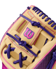 Close-up of the web on the Wilson 2027 A2000® 1720SS 11.5" Baseball Glove