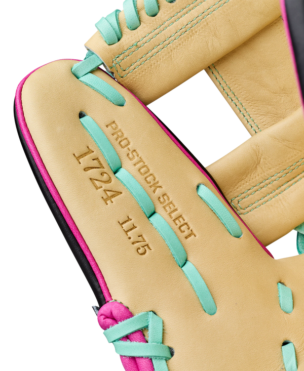 Close-up of the inside of the Wilson 2027 A2K® 1724 11.75" Baseball Glove