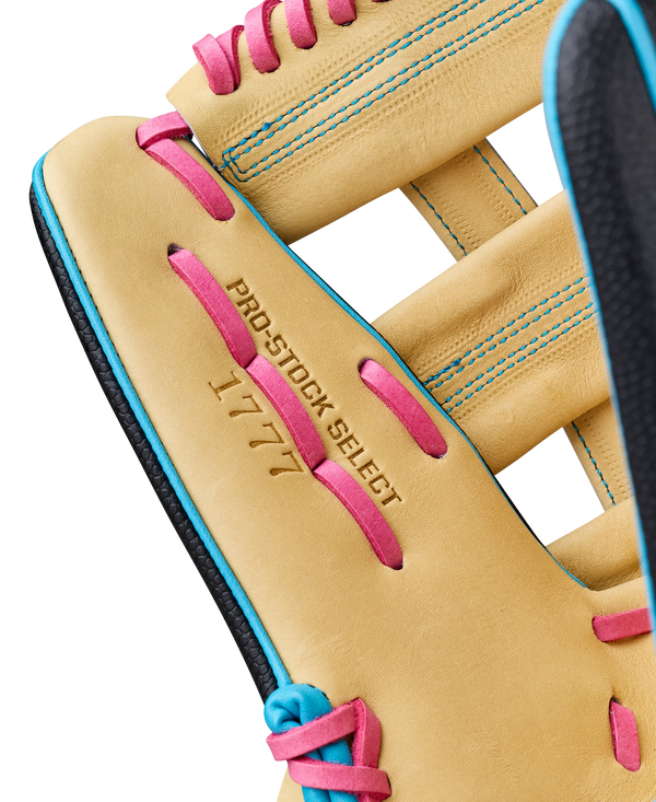 Close-up of the inside of the Wilson 2027 A2K® 1777 12.75" Baseball Glove