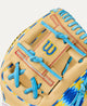 Close-up of the web on the Wilson 2027 Bobby Witt Jr. Chinook Seedery A2000® BWJ7 GM 11.75" Baseball Glove