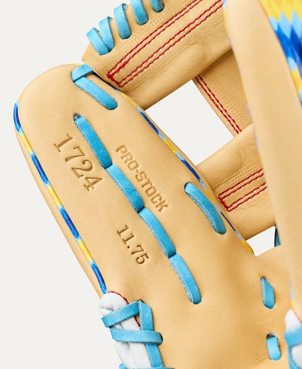 Close-up of the inside of the Wilson 2027 Bobby Witt Jr. Chinook Seedery A2000® BWJ7 GM 11.75" Baseball Glove