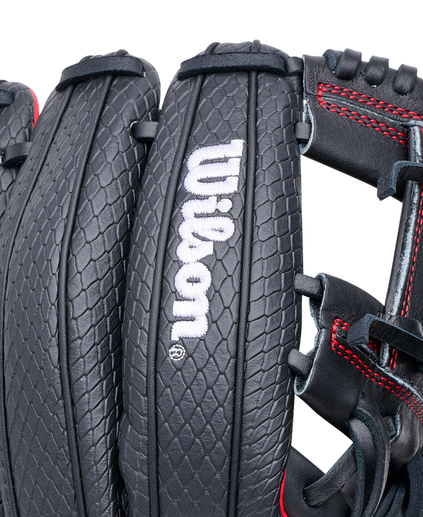 Close-up of the logo on the Wilson 2027 A1000® 1975 11.75" Baseball Glove