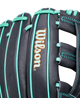 Close-up of the logo on the Wilson 2027 A1000® DW5 12" Baseball Glove