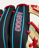 Close-up of the logo on the Wilson 2027 A2000® DP15SS 11.5" Baseball Glove