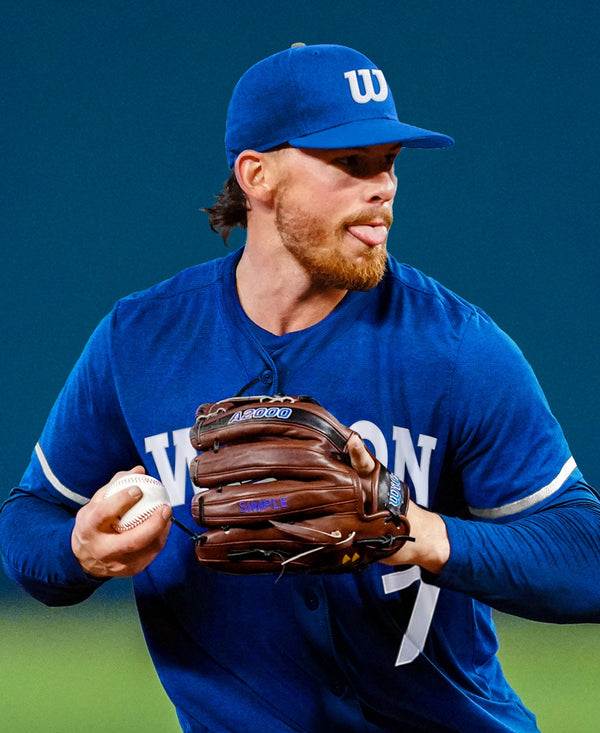 Pro baseball player Bobby Witt Jr. using the Wilson 2027 Bobby Witt Jr. A2000® BWJ7 GM 11.75" Baseball Glove