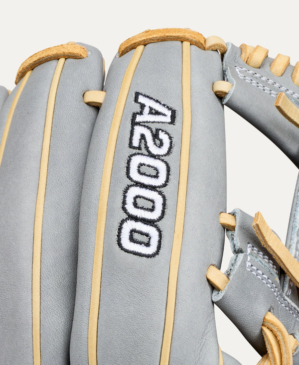 Close-up of the logo on the Wilson 2027 A2000® H12 12" Fastpitch Glove