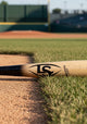 Close-up of the label on the Louisville Slugger Youth Prime RA13 Ronald Acuña Jr. Maple Baseball Bat