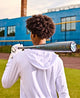 Player holding the 2025 Louisville Slugger Omaha -3 BBCOR Baseball Bat