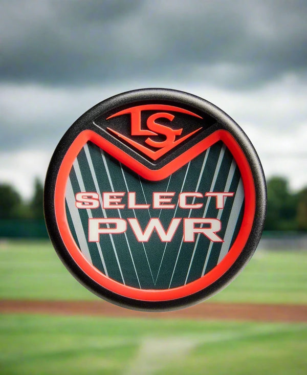 End cap on the 2026 Louisville Slugger Select PWR™ -3 BBCOR Baseball Bat