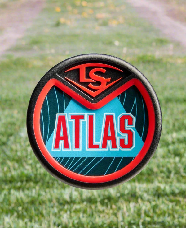 End cap on the 2026 Louisville Slugger Atlas™ -3 BBCOR Baseball Bat