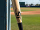 Close-up of the logo and certification on the Louisville Slugger RA13 Pro Prime Maple Wood Composite (-3) BBCOR Baseball Bat