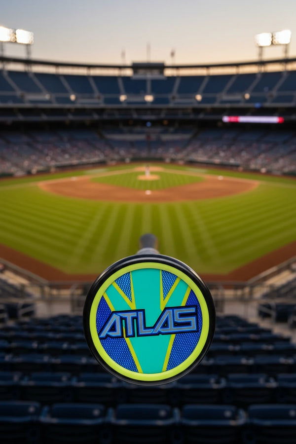 End cap on the 2026 Louisville Slugger Atlas™ Hybrid Green -3 BBCOR Baseball Bat