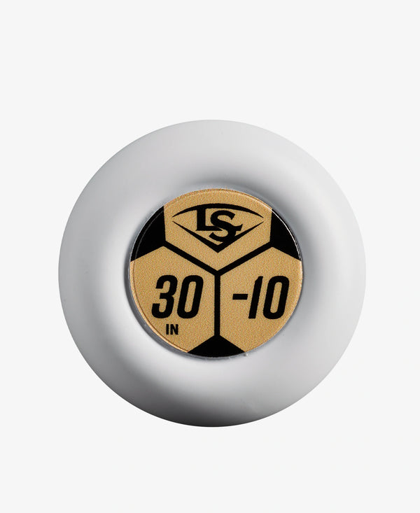 Close-up of the knob on the 2027 Louisville Slugger Omaha® -10 USA Baseball Bat