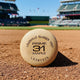 Close-up of the knob on the Louisville Slugger Youth Prime Natural TPD1 Torpedo-Shaped Baseball Bat