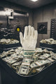 View of the palm of the Evoshield Youth X-SRZ™ Carbyne Batting Glove with Strap - Moneybags