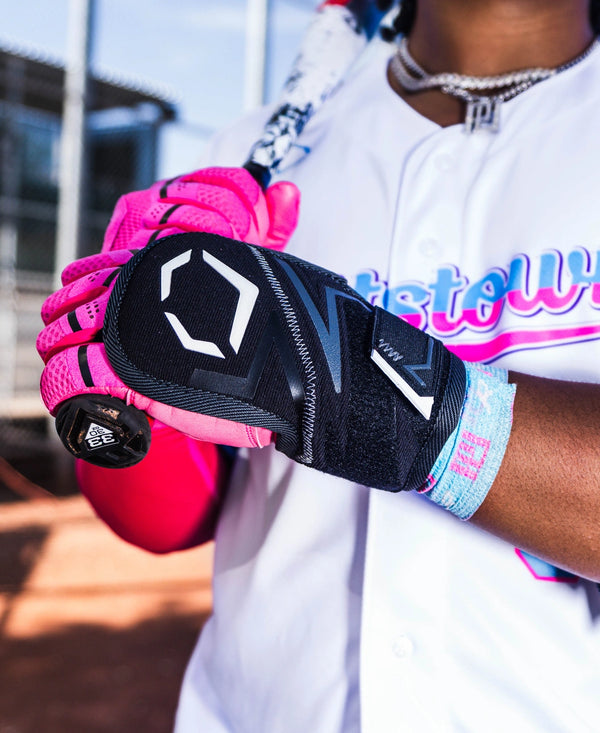 Player about to bat while wearing the Evoshield Pro-SRZ™ 3.0 Batter's Hand Guard