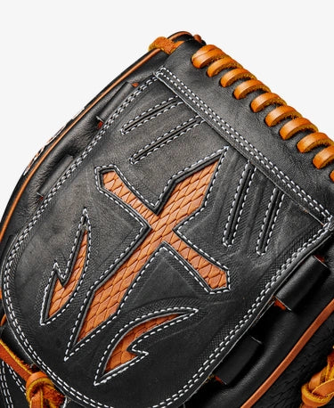 Close-up of the webbing of the Wilson A2K 12" B23 Baseball Glove