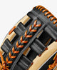 Close-up of the webbing on the Wilson A2K 12.75" 1810 Baseball Glove