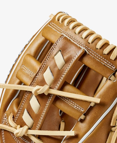 Close-up of webbing of Wilson A2000 11.5" 1716 Baseball Glove