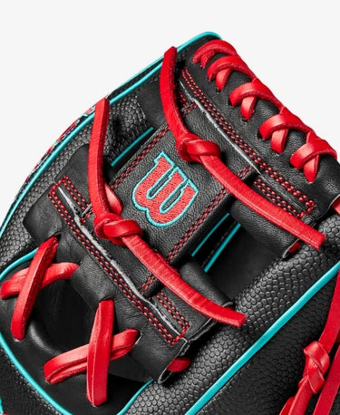 Close-up of the webbing of the Wilson A2000 11" PF11SS Baseball Glove
