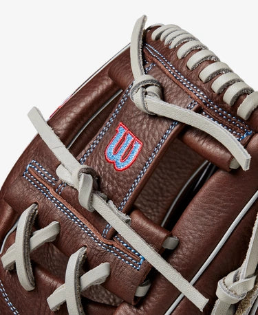 Close-up of the web of the Wilson A1000 11.75" 1787 Baseball Glove