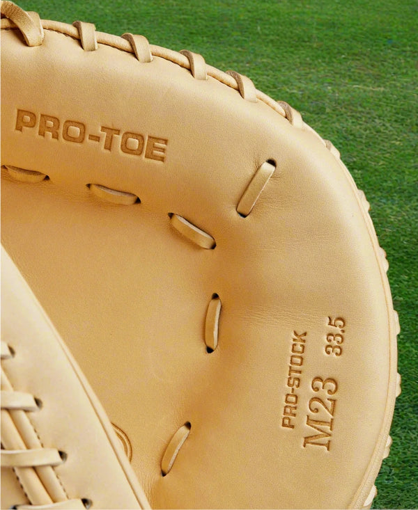 Close-up of the inside of the Wilson A2000® Baseball Classics 33.5" M23 Baseball Catcher's Mitt