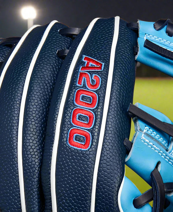 Close-up of the logo for the Wilson Fall 2024 A2000® PF88SS 11.25” Baseball Glove