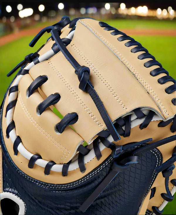 Close-up of the web on the Wilson Winter 2024 A2000® SA34SS 34" Baseball Catchers Mitt