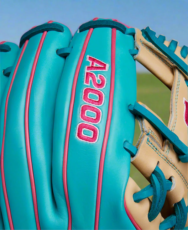 Close-up of the logo on the Wilson Spring 2025 A2000® 1786 11.5” Baseball Glove