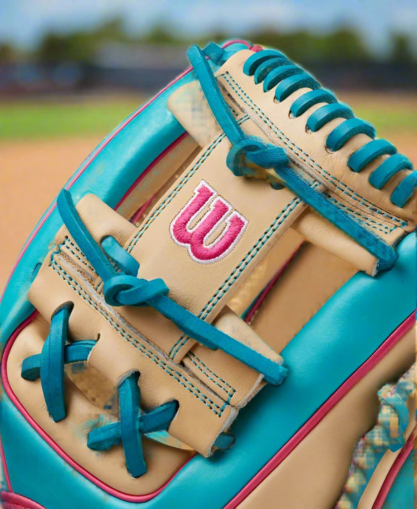 Close-up of the web on the Wilson Spring 2025 A2000® 1786 11.5” Baseball Glove